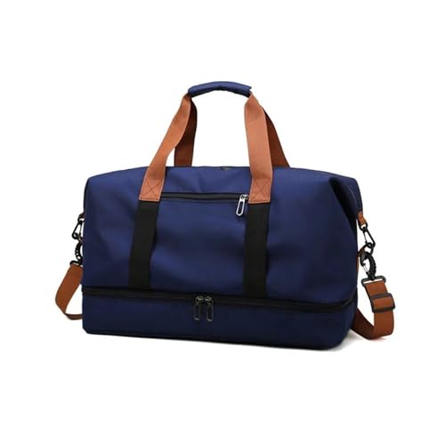 Damen-Reisetaschen, große Kapazität, Sporttaschen, wasserdichte Damen-Wochenendhandtaschen (Color : Blue, Size : 46x28x25cm) von CLIQR