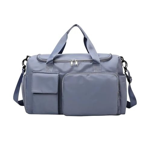 Reisetaschen, Gepäck, Handtaschen, Damen-Schultertaschen, große Kapazität, Nylon, Sport- und Sporttaschen (Color : Blue, Size : 50x28x21cm) von CLIQR