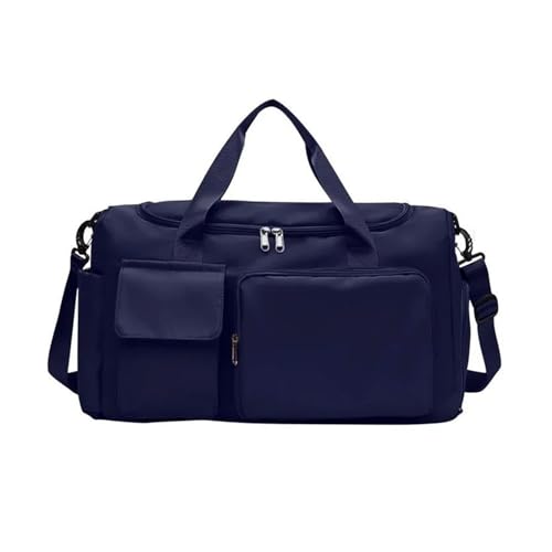 Reisetaschen, Gepäck, Handtaschen, Damen-Schultertaschen, große Kapazität, Nylon, Sport- und Sporttaschen (Color : N Blue, Size : 50x28x21cm) von CLIQR