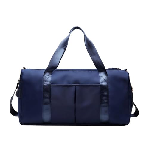 Reisetaschen Damen Umhängetaschen Große Kapazität wasserdichte Sporttaschen Gepäck Reisetaschen (Color : Dark Blue, Size : 46x22x24CM) von CLIQR