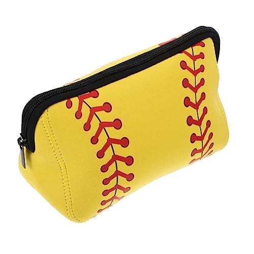 CLISPEED Baseball-Kosmetiktasche Softballtasche Für Mädchen Softballtasche Mit Rollen Sport-Kosmetiktasche Make-up-aufbewahrungsbehälter Reisen Aufbewahrungskiste Draussen Tauchertuch von CLISPEED