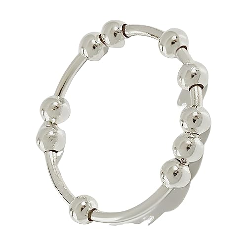 CLSSLVVBN Angst Bead Ring Frauen Männer Zappeln Ringe Einfachen Stil Anti stress Spirale Freie Rotation Schmuck Geschenk Täglichen Verschleiß, 15.4 mm von CLSSLVVBN