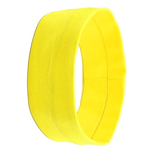 CLSSLVVBN Mode Yoga Running Stirnband elastisch einfache Art Baumwolle sportliche Haargummis schnell trocknend Outdoor Accessoires kreatives Geschenk, Gelb von CLSSLVVBN