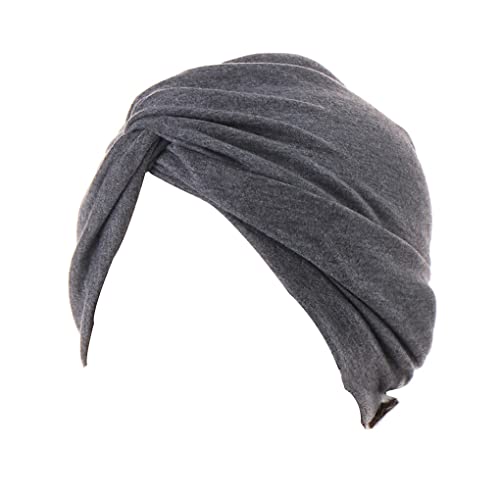 CLSSLVVBN Modische Headwraps Einfacher Stil Atmungsaktives Premium Material mit Knöpfen Elastizität Damen Stirnbänder Accessoires Damen, Graue Melange von CLSSLVVBN