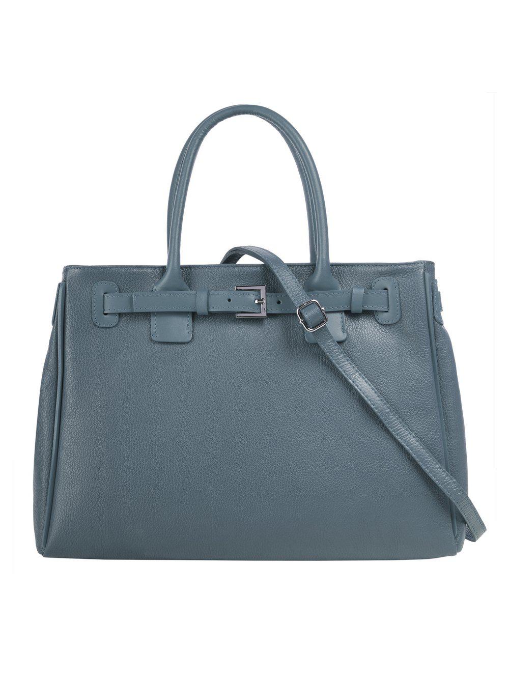 Cluty Handtasche Damen Leder, blau von CLUTY