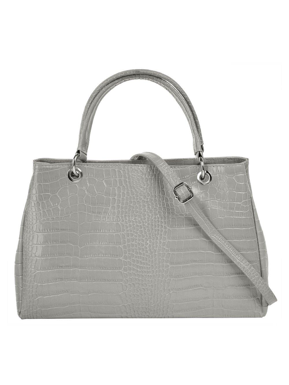 Cluty Handtasche Damen Leder, grau von CLUTY