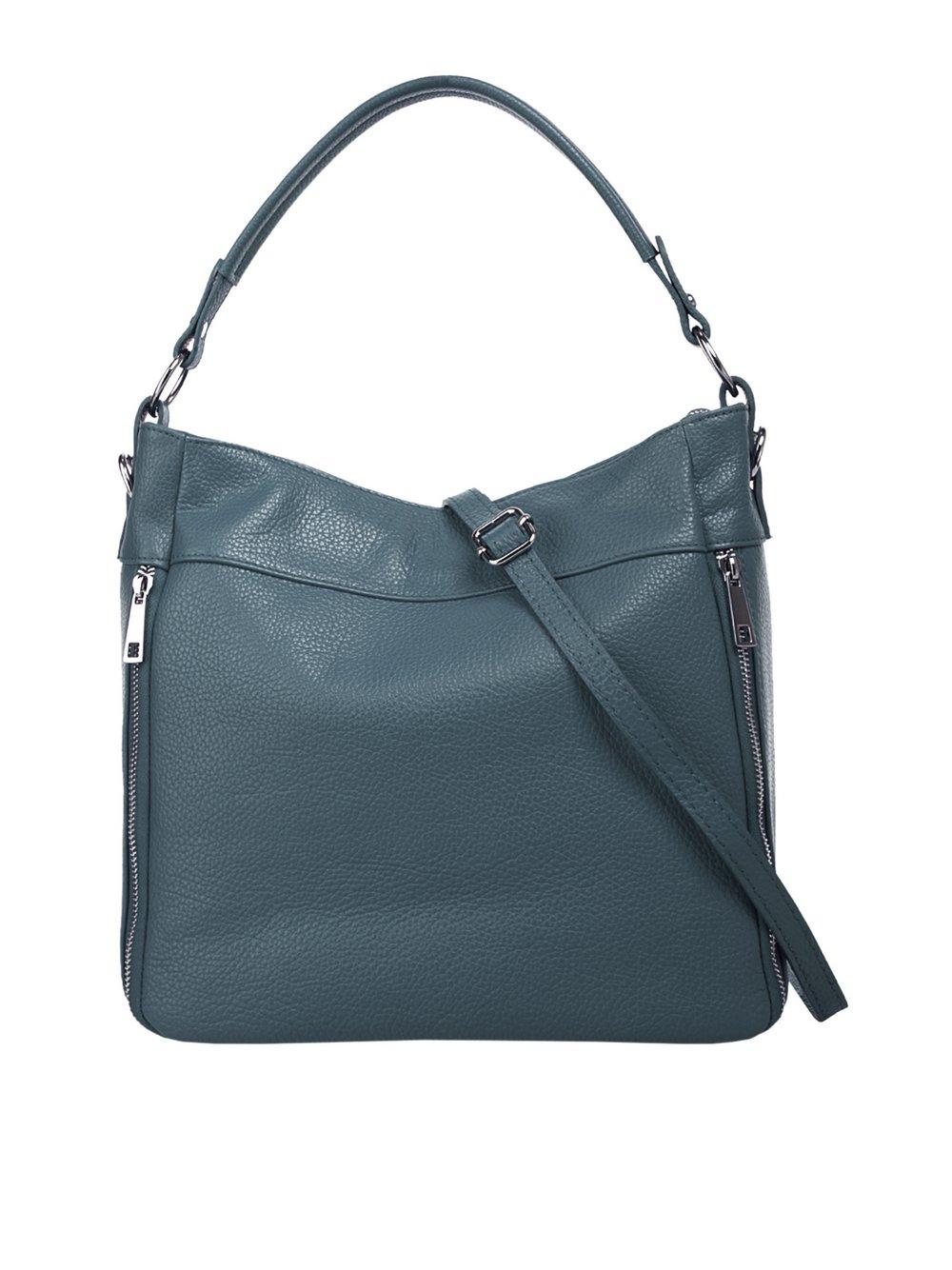 Cluty Handtasche Damen Leder, hellblau von CLUTY