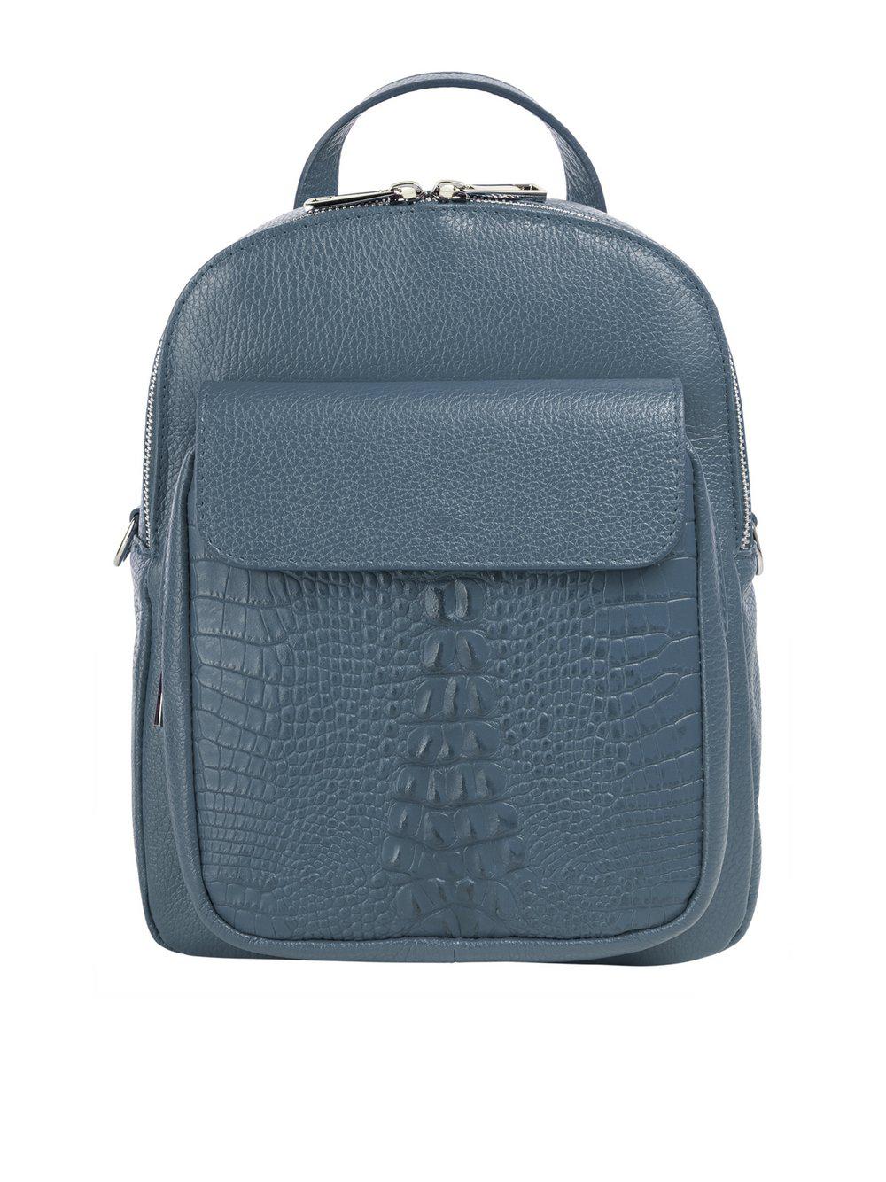 Cluty Rucksack Damen Leder, blau von CLUTY