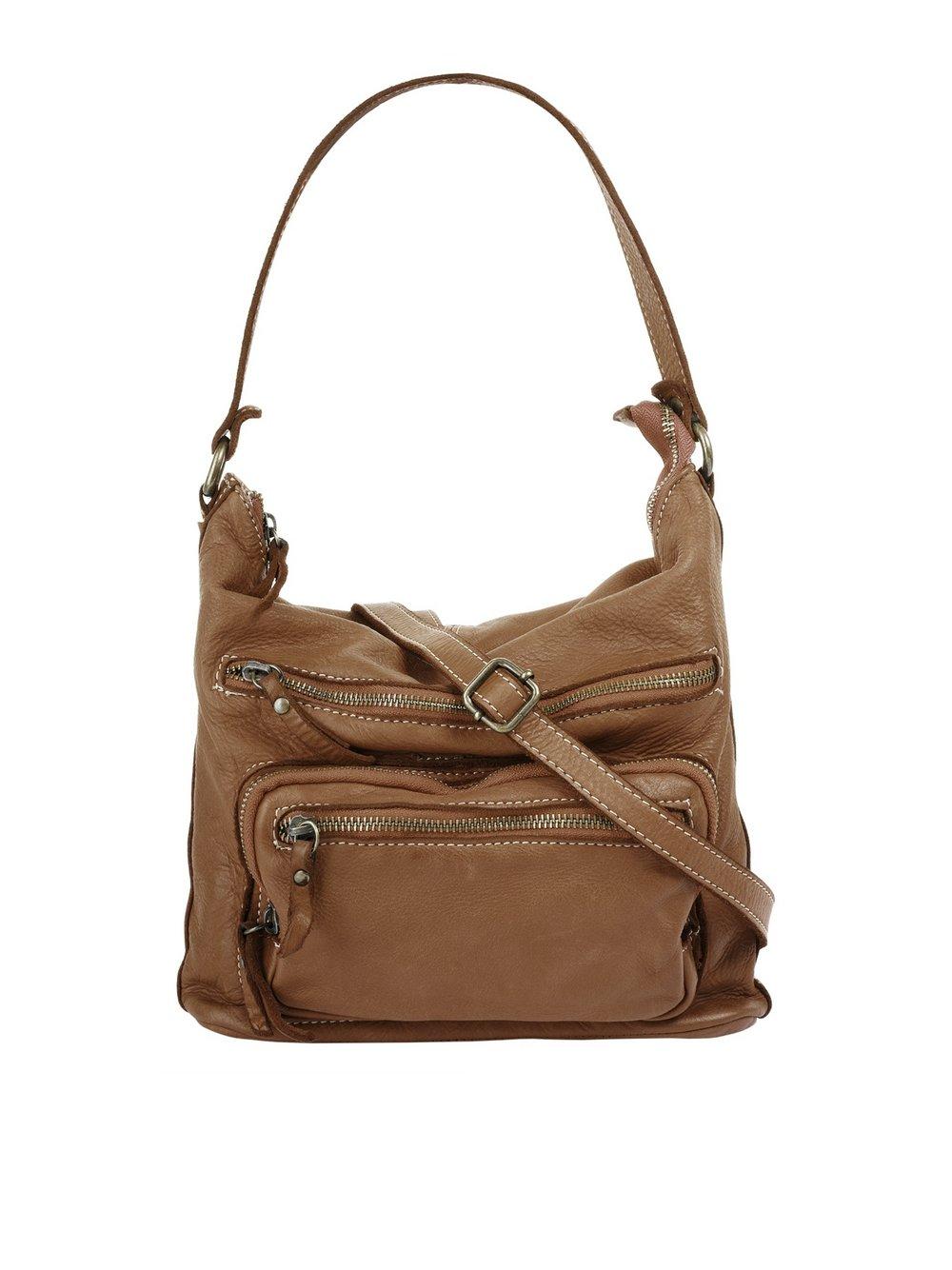 Cluty Shopper Damen Leder, cognac von CLUTY