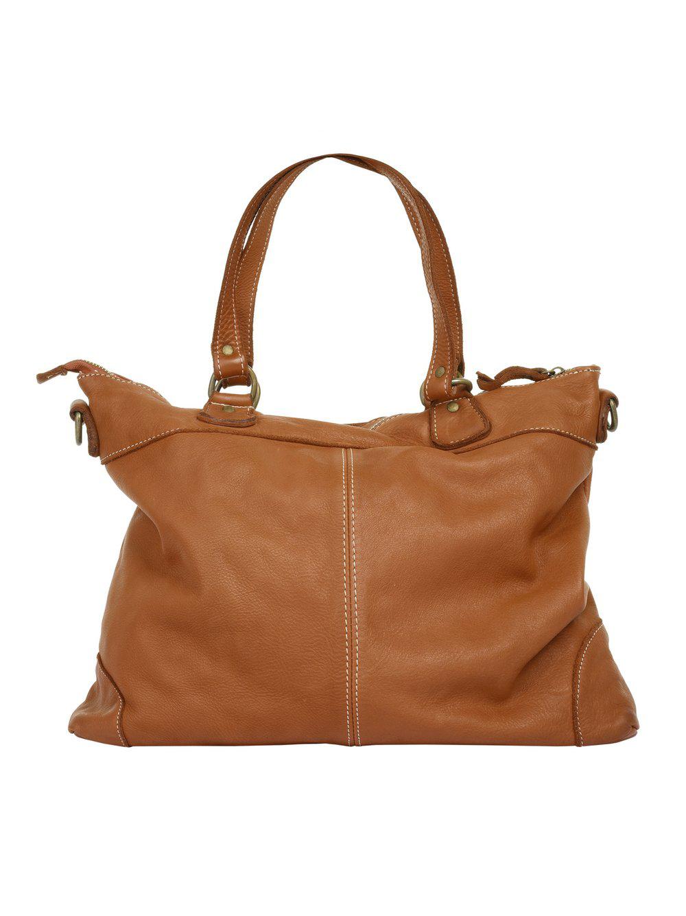 Cluty Shopper Damen Leder, cognac von CLUTY