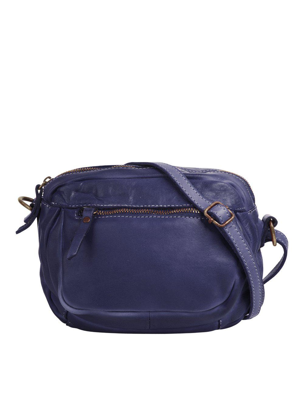 Cluty Umhängetasche Damen Leder, blau von CLUTY