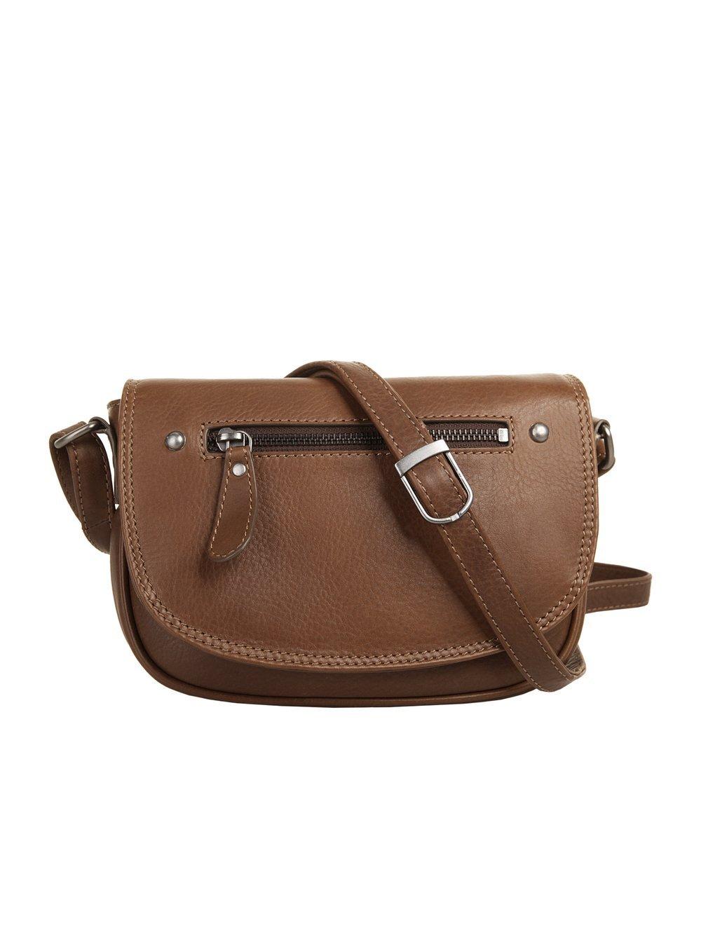 Cluty Umhängetasche Damen Leder, cognac von CLUTY