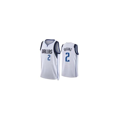 Basketball Jersey Shirt für Erwachsene Basketball Jersey,Basketball ärmelloser Anzug,Basketball Sportbekleidung,T-Shirt Weste für Jugend Sweatshirt,# 2 White,L von CLZWFZ