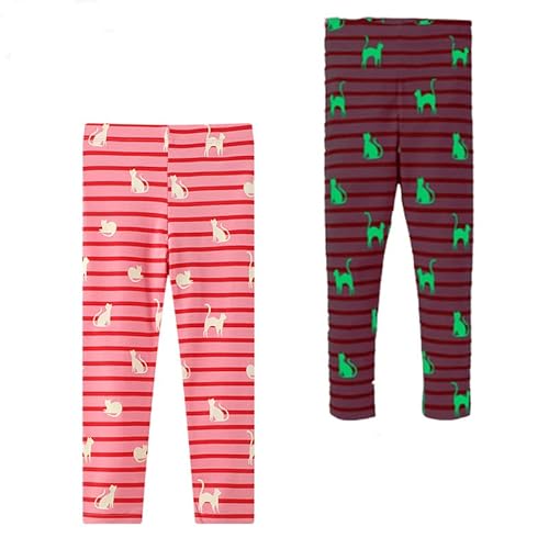 CM-Kid Baby Mädchen Leggings Casual femminile Anzughose, Striscia rosa, 2-3anni von CM-Kid