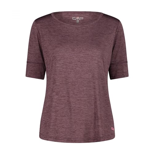 CMP Damen Melange Print T-Shirt, Plum Mel., 40 von CMP