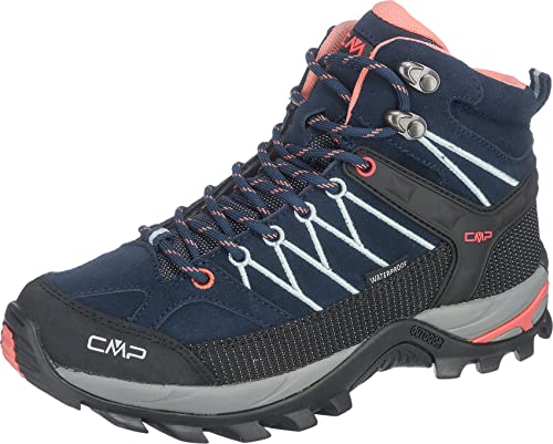 CMP Damen Rigel Mid Wmn Shoe Wp Trekking Wanderhalbschuhe, B Blue Giada Peach, 37 EU von CMP