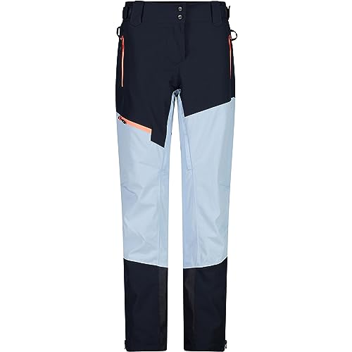 CMP W Pant Vi Colorblock-Blau-Schwarz - Hochwertige wasserdichte Damen Skihose, Größe 36 - Farbe Black Blue von CMP