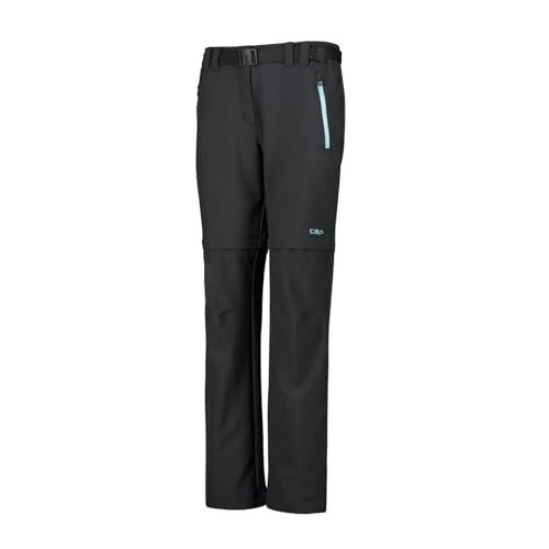 CMP Damen Zip Off Hose, Antracite-Acqua, 36 von CMP