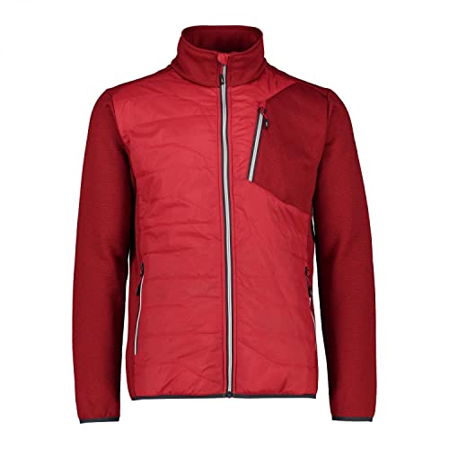 CMP Herren Jacke Hybrid Jacke mit Stehkragen, rot, 54 von CMP