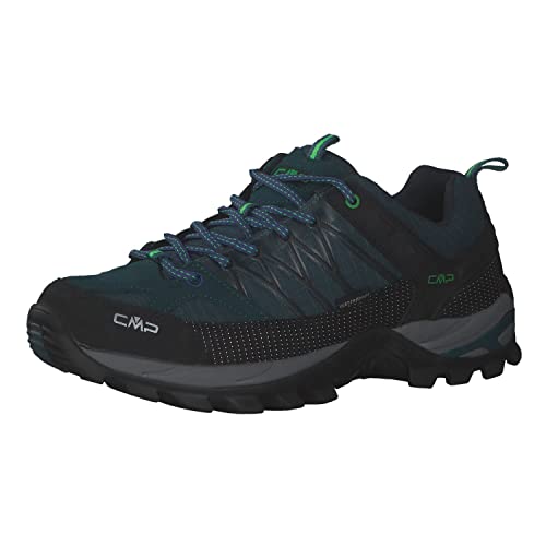 CMP Herren Trekking Schuhe Rigel Low 3Q54457 Petrol-Verde Fluo 47 von CMP