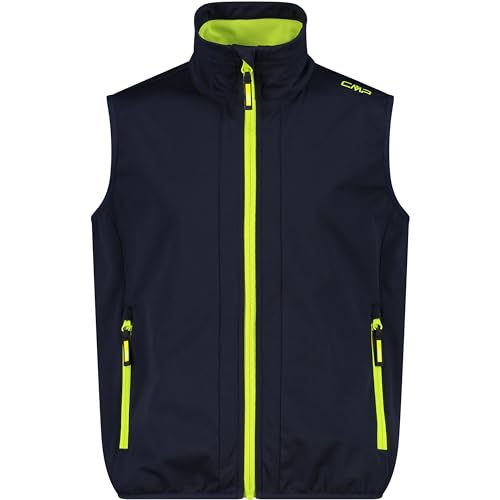 CMP Kinder Softshell Weste black blue-lime 128 von CMP