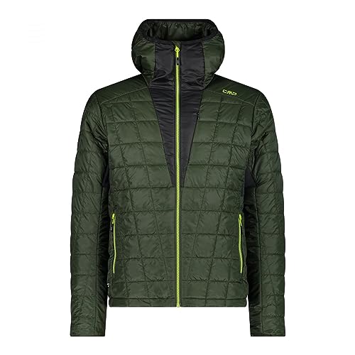 CMP M Jacket Fix Hood Polyester 20d Grün - PrimaLoft Warme ultraleichte Herren PrimaLoft Isolationsjacke, Größe 50 - F von CMP