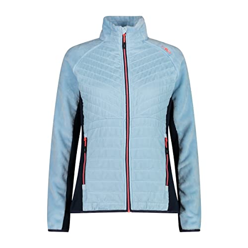 CMP W Jacket Hybrid Blau - Praktische elastische Damen Hybridjacke, Größe 38 - Farbe Cristall Blue von CMP