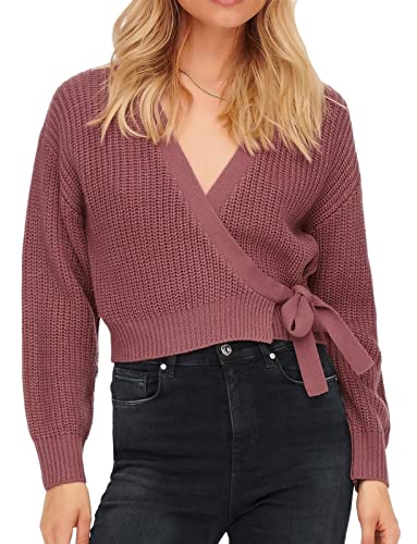 ONLY Damen Onlbreda Wrap L/S Knt Cardigan, Nostalgia Rose, S EU von CMP