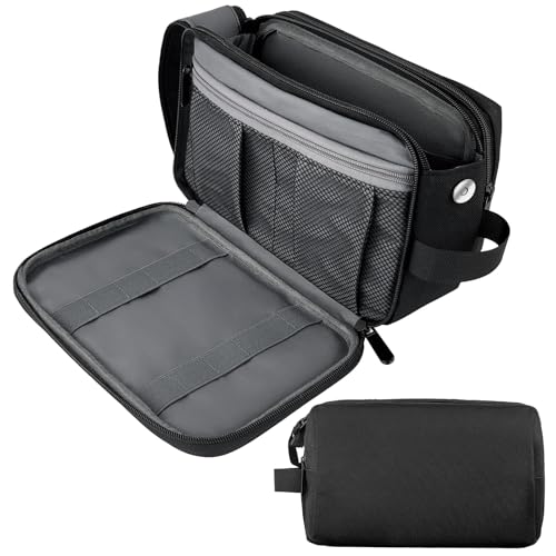 CNMTCCO Black kulturbeutel Herren, Reise Kulturbeutel Kosmetiktasche mit Doppelter Reißverschlussöffnung, Großer Stauraum,5L CNMTCCO Black kulturbeutel Herren, Reise Kulturbeutel Kosmetiktasche mit Doppelter Reißverschlussöffnung, Großer Stauraum,5L von CNMTCCO