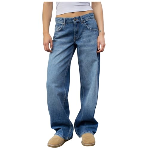 Baggy Jeans Damen Y2k Hose Straight Leg Jeans Damen High Waist Stretch Denim Hosen Weites Bein Jeanshosen Casual Lose Damenhose Freizeithose Wide Leg Hose Used-Look Mädchen Streetwear Schlaghose Baggy Jeans Damen Y2k Hose Straight Leg Jeans Damen High Waist Stretch Denim Hosen Weites Bein Jeanshosen Casual Lose Damenhose Freizeithose Wide Leg Hose Used-Look Mädchen Streetwear Schlaghose von CNNBYYDS