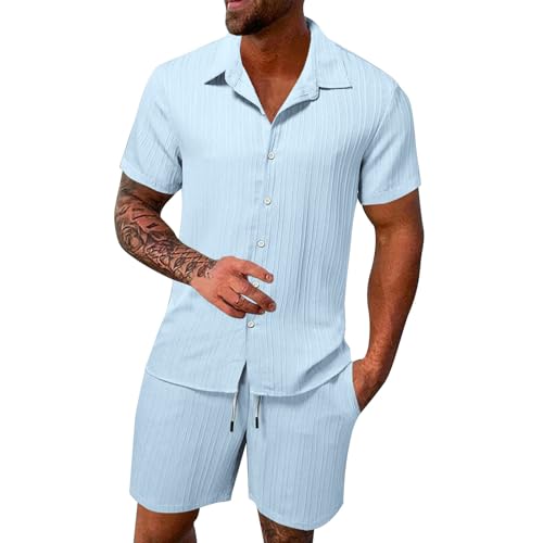 Sommer Outfit Herren Kurze Hosen und Hawaii Hemd Baggy Freizeitanzug Kurzarm Sommer Freizeithemd und Shorts 2 Teiler Leinenhose Strandhemd für Männer Casual Sommer Anzug Herren Zweiteiliges Set Sommer Outfit Herren Kurze Hosen und Hawaii Hemd Baggy Freizeitanzug Kurzarm Sommer Freizeithemd und Shorts 2 Teiler Leinenhose Strandhemd für Männer Casual Sommer Anzug Herren Zweiteiliges Set von CNNBYYDS