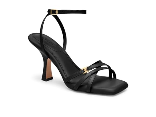 Coach Damen Kelsey Leather Sandal, Schwarz, 43 EU von COACH