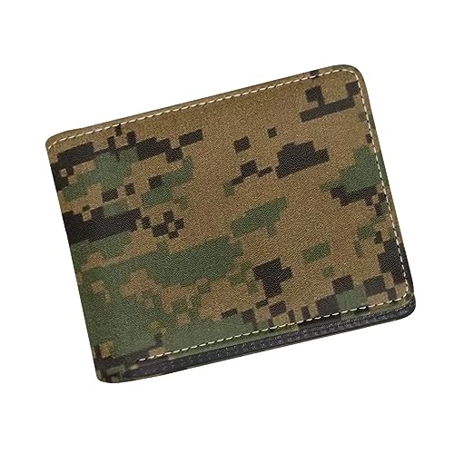 COEQINE Ledergeldbörse, Fußball-Geldbörse für Kinder, Jungen, Herren, wasserdicht, Geldbeutel, Organizer mit Münzfach für Reisen, camouflage von COEQINE