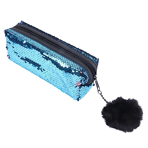 COHEALI 1stk Federmäppchenpaillettenfedermäppchenmakeuppencilcase Kosmetiktäschchen Mit Pailletten Geldbörse Mit Pailletten Glitzer-Make-up-Tasche Polyester Handtasche Meerjungfrau Student von COHEALI