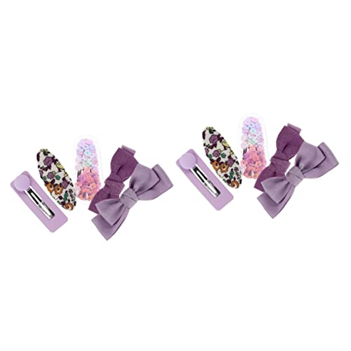 COHEALI 10 Stk Tüll Schmetterling Haarspange Kleine Haarspangen Lila Haarspange Einfarbige Haaraccessoires Lila Blumen Haarspange Blumenspangen Für Haarschmuck Traum Metall Mädchen von COHEALI