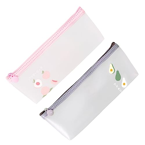 COHEALI 2st Textmarker Federmäppchen Markierstift Etui Organizer-Tasche Schule Tasche Für Stifte Schreibwaren Büro Reißverschluss von COHEALI