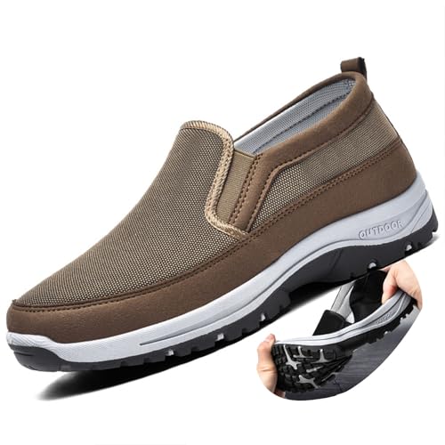 COITROZR Freizeitschuhe for Herren Orthopädische Schuhe rutschfeste Wanderschuhe Sportschuhe for Herren Bequeme und Atmungsaktive Schuhe Reiseschuhe (Color : Brown, Size : 40 EU) von COITROZR