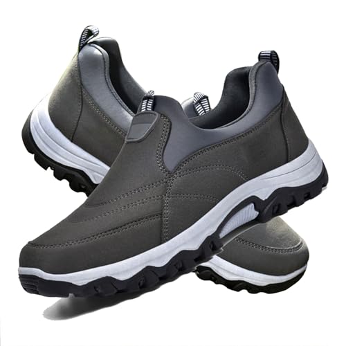 COITROZR Orthopädische Schuhe rutschfeste Wanderschuhe Sportschuhe for Herren Bequeme und Schuhe Freizeitschuhe for Herren (Color : Gray, Size : 45 EU) von COITROZR