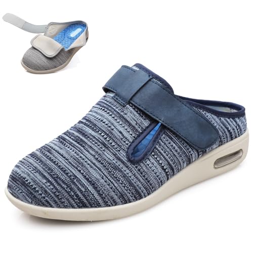 COITROZR Orthopädischer Schuh, luftgepolsterte Slip-On-Wanderschuhe, extra breite Diabetikerschuhe, verstellbare rutschfeste Hausschuhe for geschwollene Füße, Arthritis (Color : A, Size : 37 EU) von COITROZR