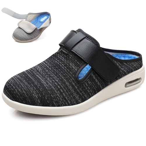 COITROZR Orthopädischer Schuh, luftgepolsterte Slip-On-Wanderschuhe, extra breite Diabetikerschuhe, verstellbare rutschfeste Hausschuhe for geschwollene Füße, Arthritis (Color : B, Size : 36 EU) von COITROZR