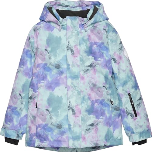 Color Kids Girls Ski Jacket Aop 1 Bunt - Wasserdichte atmungsaktive Mädchen Skijacke, Größe 104 - Farbe Violet Tulle von Color Kids