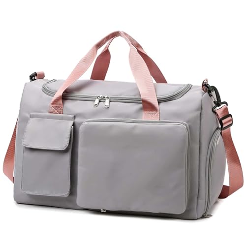 COLseller Damen Sporttasche Reisetasche mit Schuhfach und Nassfach Wasserabweisende Weekender Gym Travel Bag Handgepäck Tasche Trainingstasche für Damen Herren,Gray von COLseller