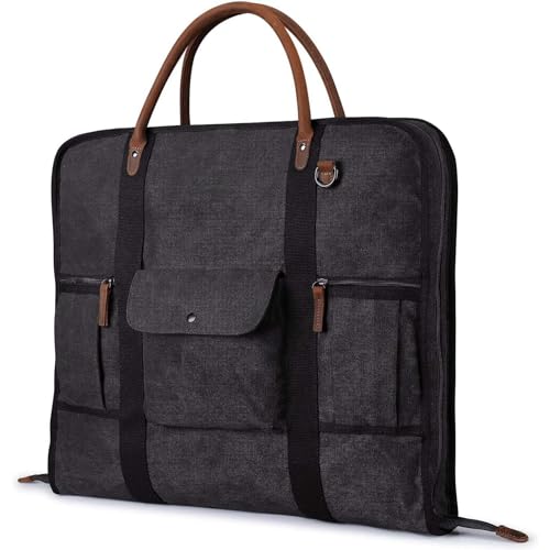 COLseller Faltbare Reisetasche Damen Herren Carry on Garment Duffle Bag Reisetasche Klein Faltbare Handgepäck Koffer für Kurze Reisen, Airline, Krankenhaus, Strand,Black von COLseller