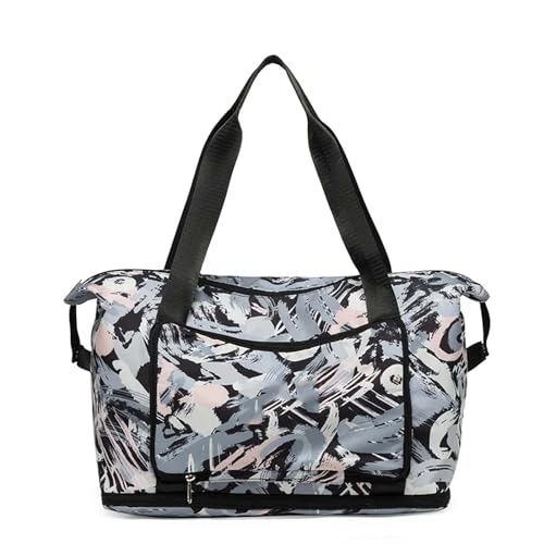 COLseller Kleine Reisetasche Weekender Damen Sporttasche Damen Herren mit Schuhfach Travel Bag mit Kulturtasche Schuhfach für Flugzeug Reisen,Black von COLseller