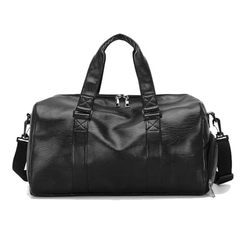 COLseller Kleine Reisetasche Weekender Sporttasche Damen Herren mit Schuhfach Travel Bag mit Kulturtasche Schuhfach für Flugzeug Reisen,Black von COLseller