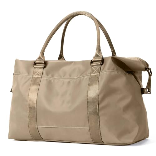 COLseller Reisetasche Damen Sporttasche Damen Herren mit Schuhfach Übernachtungstasche Weekender Herren für Reisen, Urlaub Übernachtung, Krankenhaus, Camping,Brown von COLseller