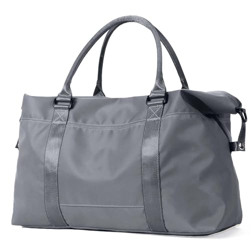 COLseller Reisetasche Damen Sporttasche Damen Herren mit Schuhfach Übernachtungstasche Weekender Herren für Reisen, Urlaub Übernachtung, Krankenhaus, Camping,Gray von COLseller