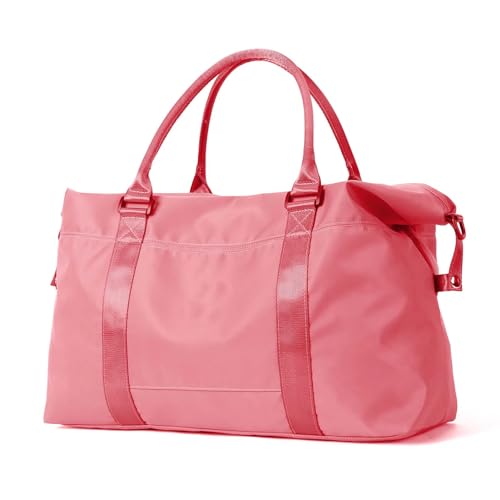 COLseller Reisetasche Damen Sporttasche Damen Herren mit Schuhfach Übernachtungstasche Weekender Herren für Reisen, Urlaub Übernachtung, Krankenhaus, Camping,Pink von COLseller