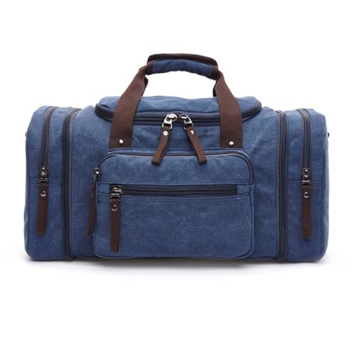 COLseller Reisetasche Damen Sporttasche Weekender Bag mit Schuhfach und Nassfach Travel Bag mit Kulturtasche Schuhfach für Flugzeug Reisen,Blue von COLseller