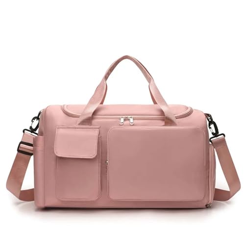 COLseller Reisetasche Damen Übernachtungstasche mit Schuhfach Handgepäck Tasche Travel Bag mit Kulturtasche Schuhfach für Flugzeug Reisen,Pink A von COLseller